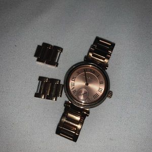 Rose gold MK watch